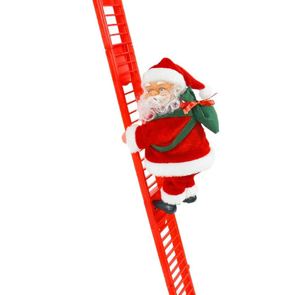 2024 Santa Claus Doll Climbing Ladder with Music Christmas Tree Ornaments Decorations