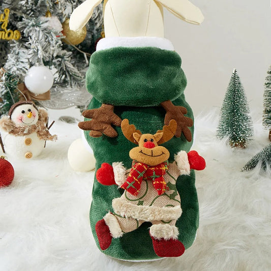 Dog Santa Costume, Christmas Pet Clothes