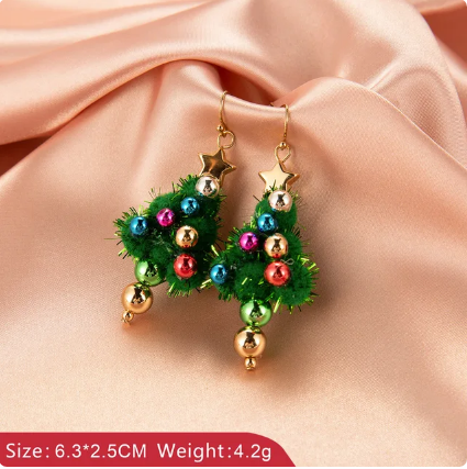 New Christmas Snowman Bells Dangle Earrings