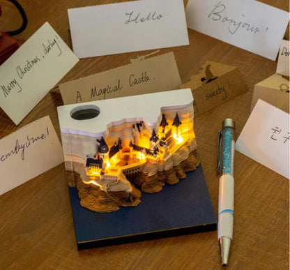 3D Magic Hogwarts Castle Notepads