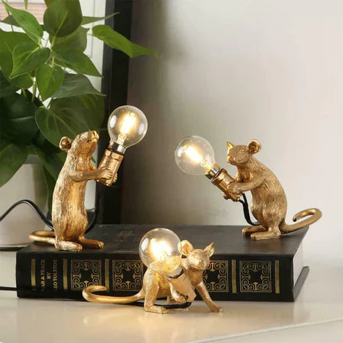Gold Mouse Desk Lamps (3PCS)
