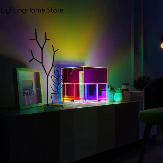 RGB 3D Cube Acrylic Night Lamp