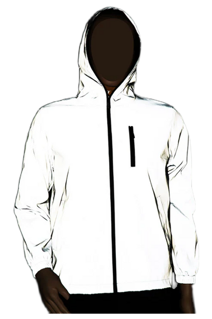 Reflective Silver Anorak Windbreaker Jacket