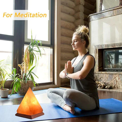 Wooden Base Himalayan Salt Lamp