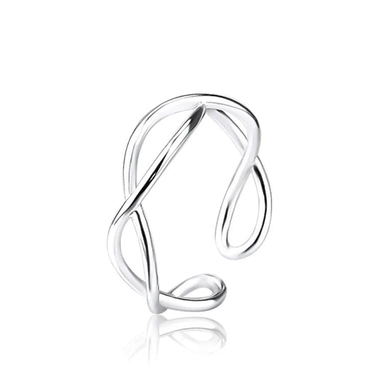 Hot 925 Sterling Silver Ring Adjustable Simplicity