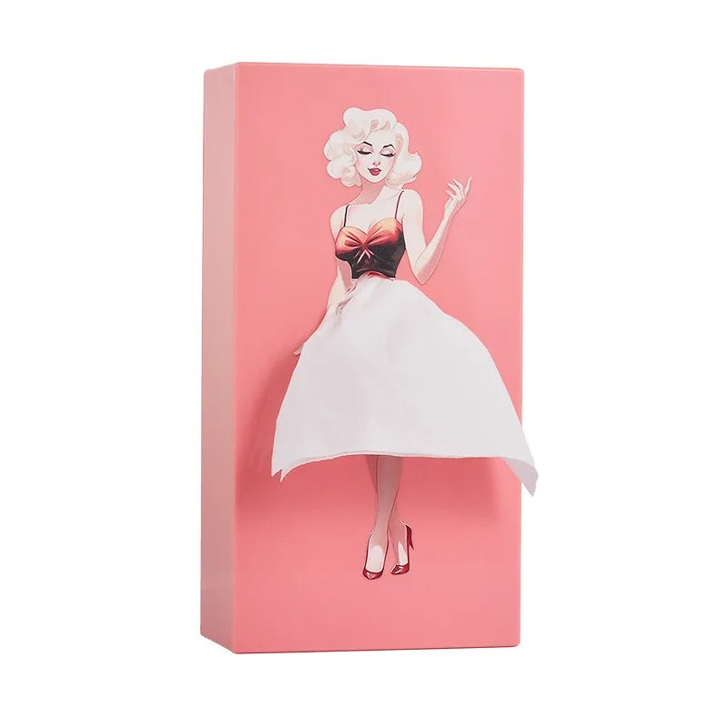 Puffy Skirt Girl Face Tissue Box