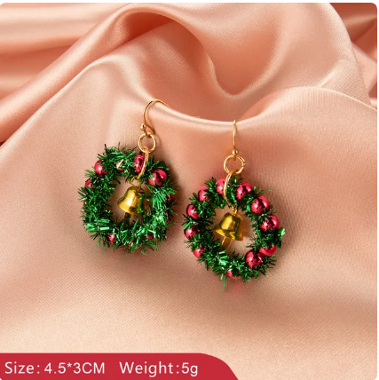 New Christmas Snowman Bells Dangle Earrings